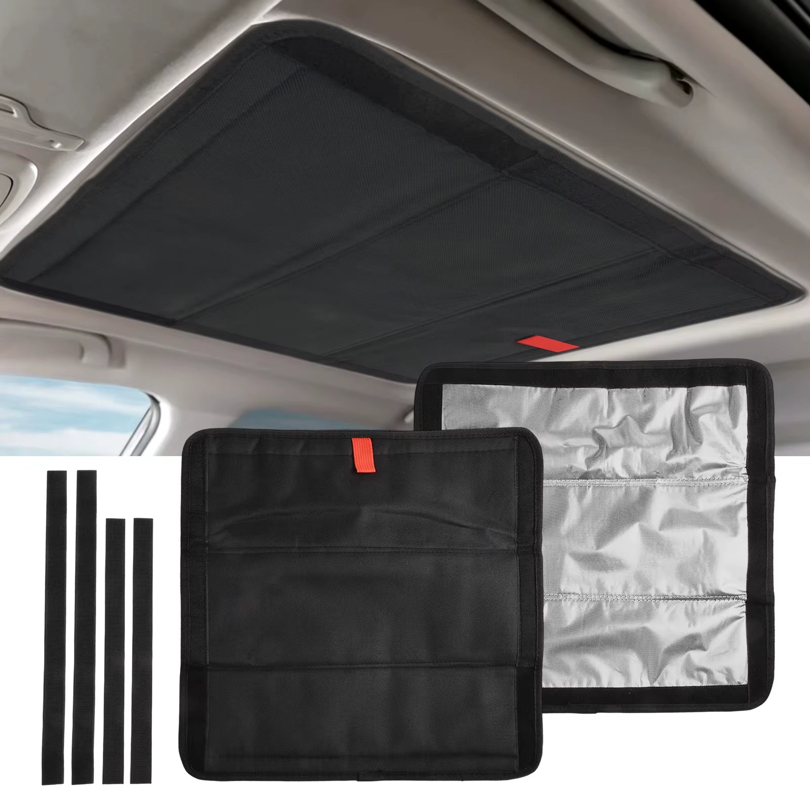 1Pc RV Skylight Sunshade Foldable RV Roof Aluminum Film Reflective Shading Pad RV Parts Accessories Insulated Sunshade