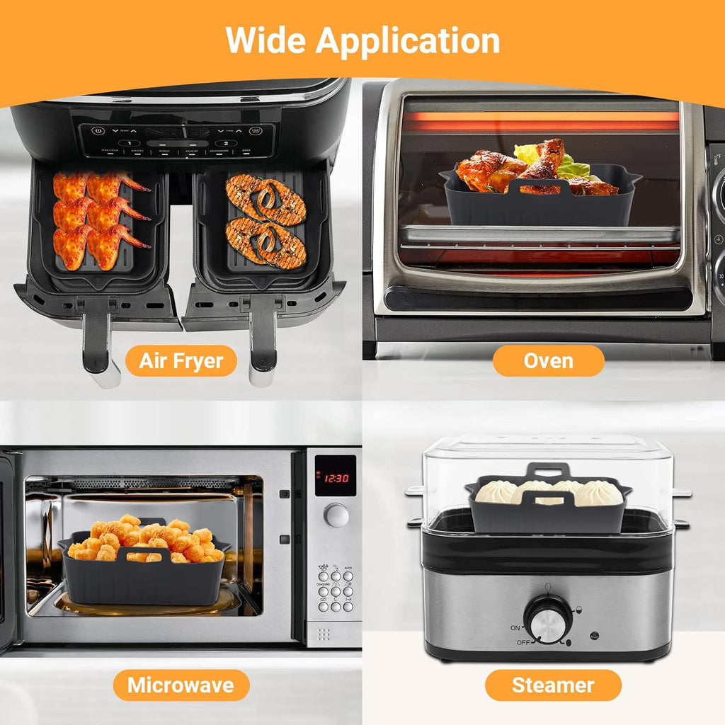 Alyvisun Silicone Air Mold, 2-Piece Accessories Oil-Free Fryer Reusable Air Frye