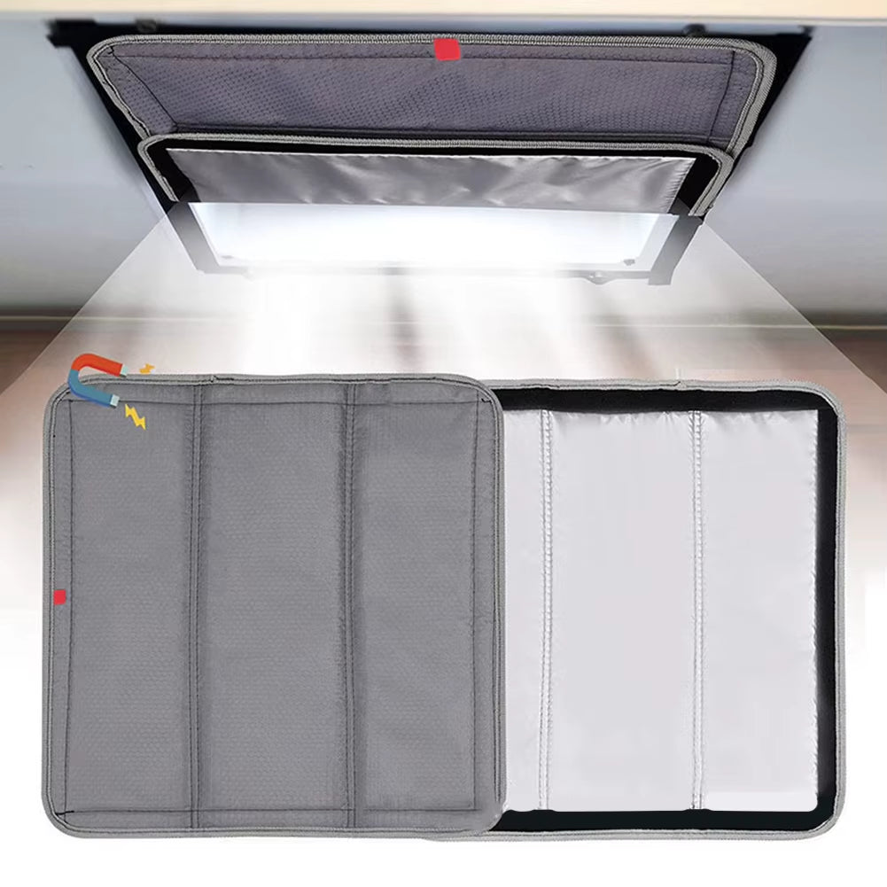 1Pc RV Skylight Sunshade Foldable RV Roof Aluminum Film Reflective Shading Pad RV Parts Accessories Insulated Sunshade