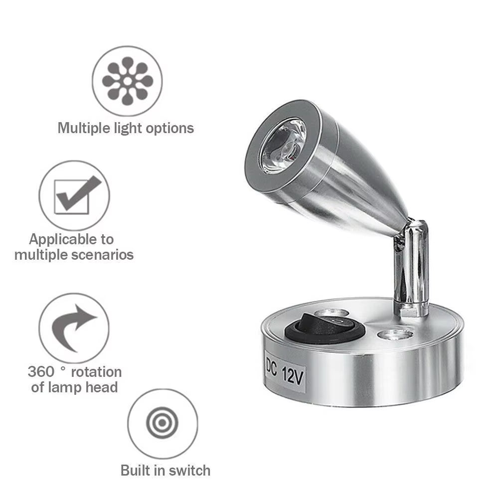 12V LED Interior Reading Lights Campervan Boat Wireless Portable Auto Interior Lamp Rv Camper Accessories