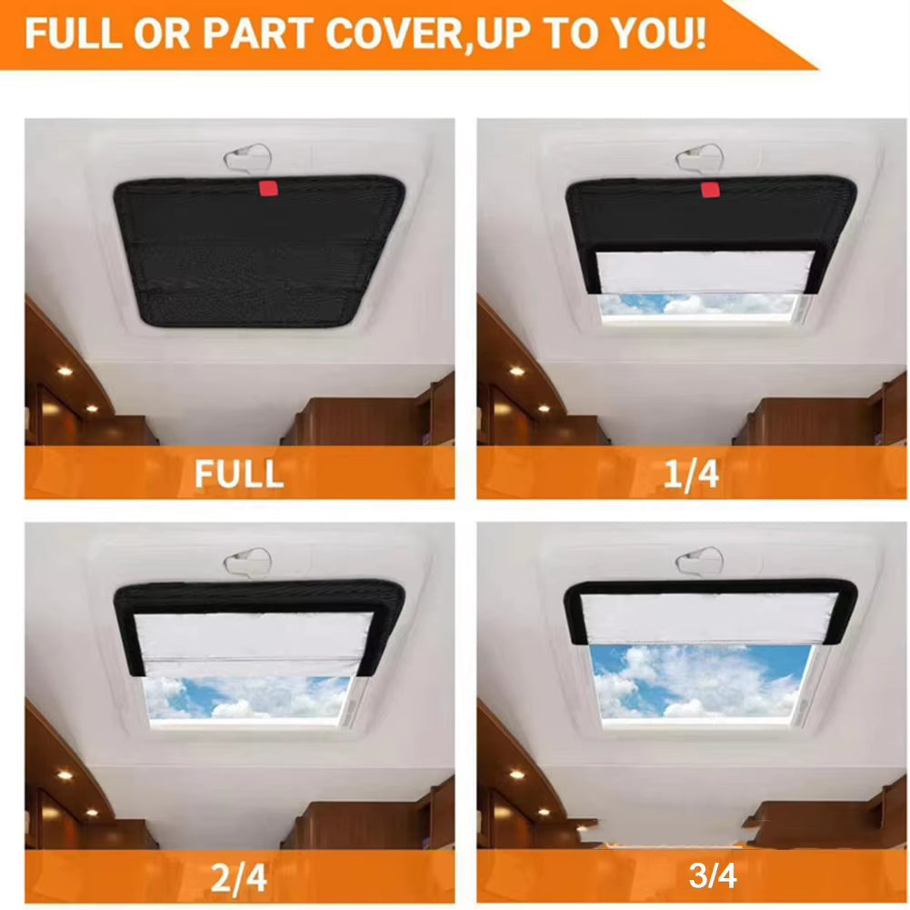 1Pc RV Skylight Sunshade Foldable RV Roof Aluminum Film Reflective Shading Pad RV Parts Accessories Insulated Sunshade