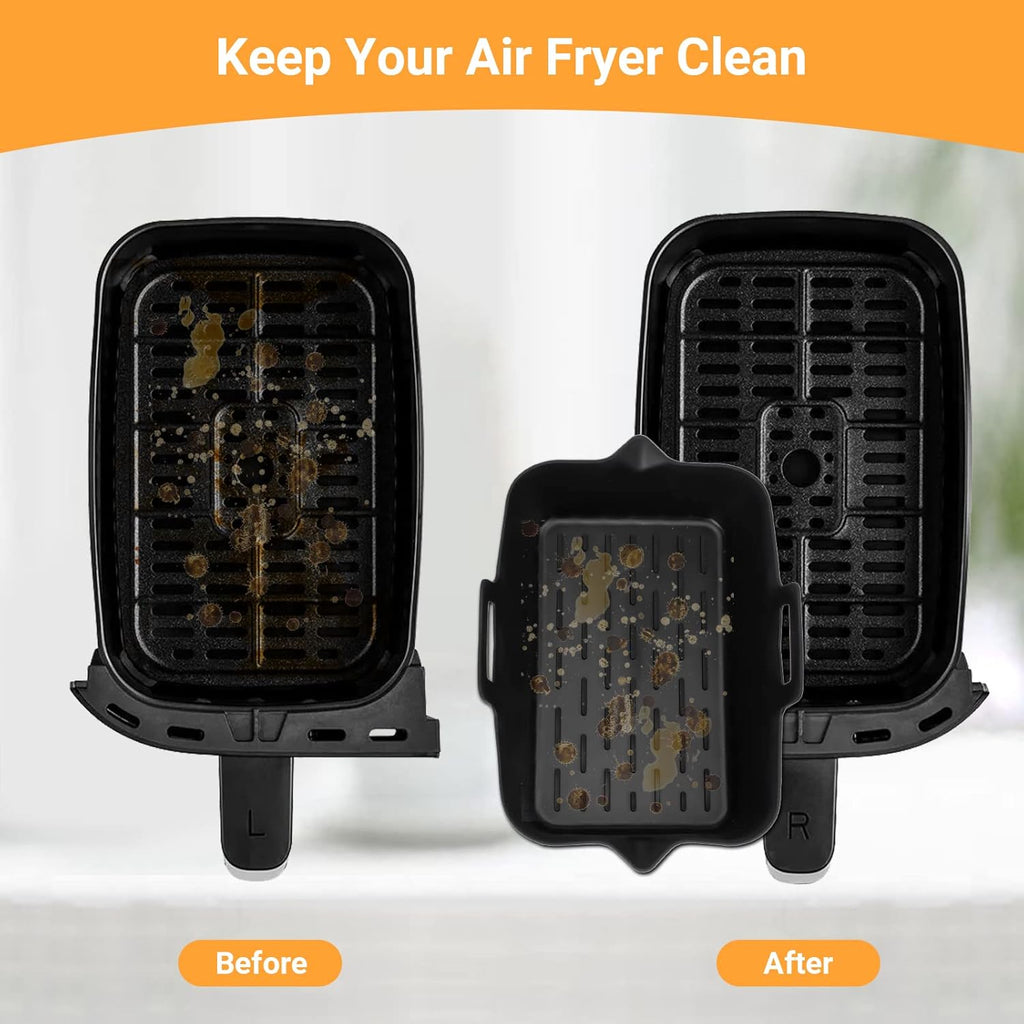 Alyvisun Silicone Air Mold, 2-Piece Accessories Oil-Free Fryer Reusable Air Frye