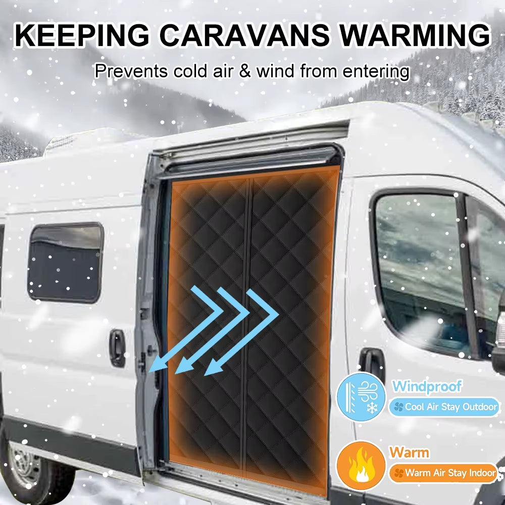 FOR Fiat Ducato Autumn and Winter Self Absorbing Cotton Thickened Door Curtains Thermal Insulation Partition Curtains Winter