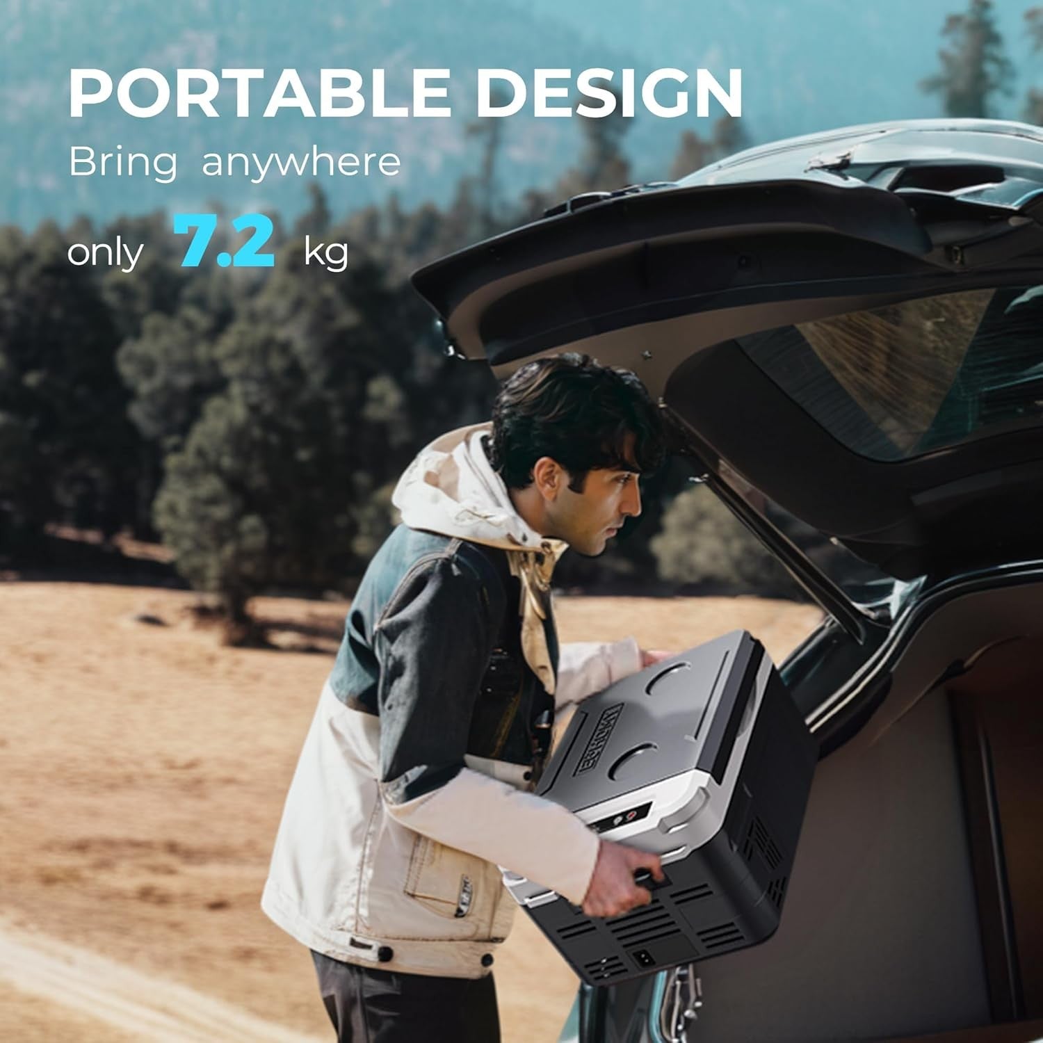 EUHOMY 10L Car Fridge Freezer (-20℃~20℃) - 12/24V DC & 110-240V AC Compressor