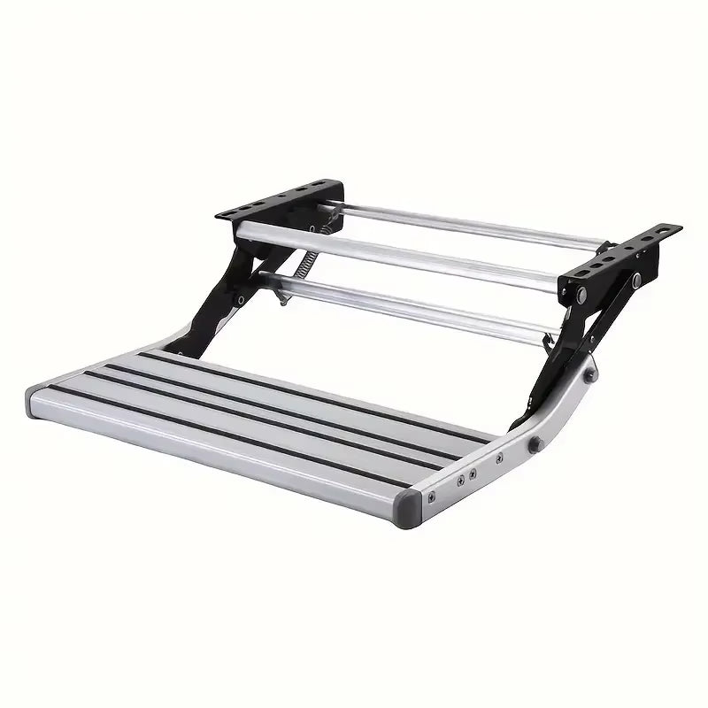 Areyourshop Aluminum Manual Pull Out Drop down Stair Zip Folding Step for Motorhome RV Campervan Caravan Accessories