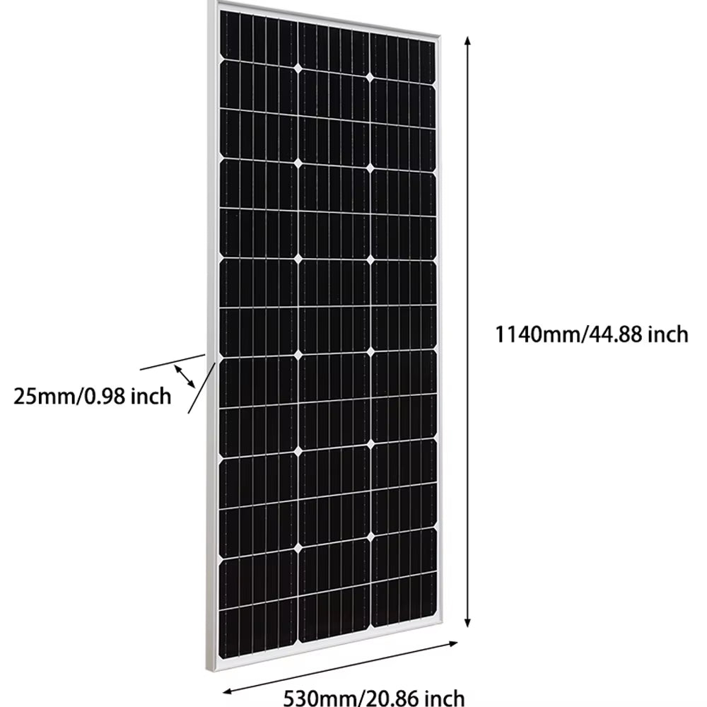 200W Glass Solar Panel and 150W Rigid Photovoltaic Solar Panel System for Balcony Home Charging Battery Outdoor Power Supply
