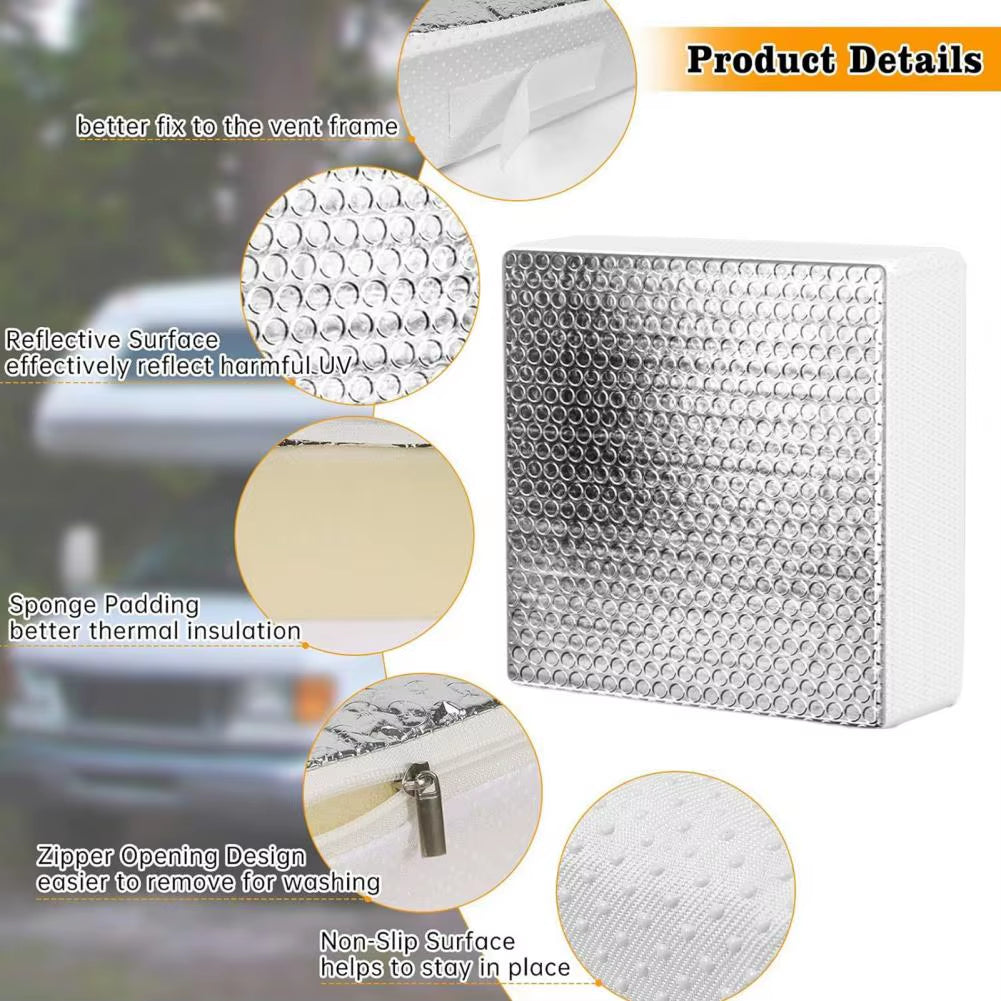 RV Vent Insulator Skylight Shade with Fastener Tape UV Proof Sun Waterproof Sunroof RV Skylight Cover RV Supplies