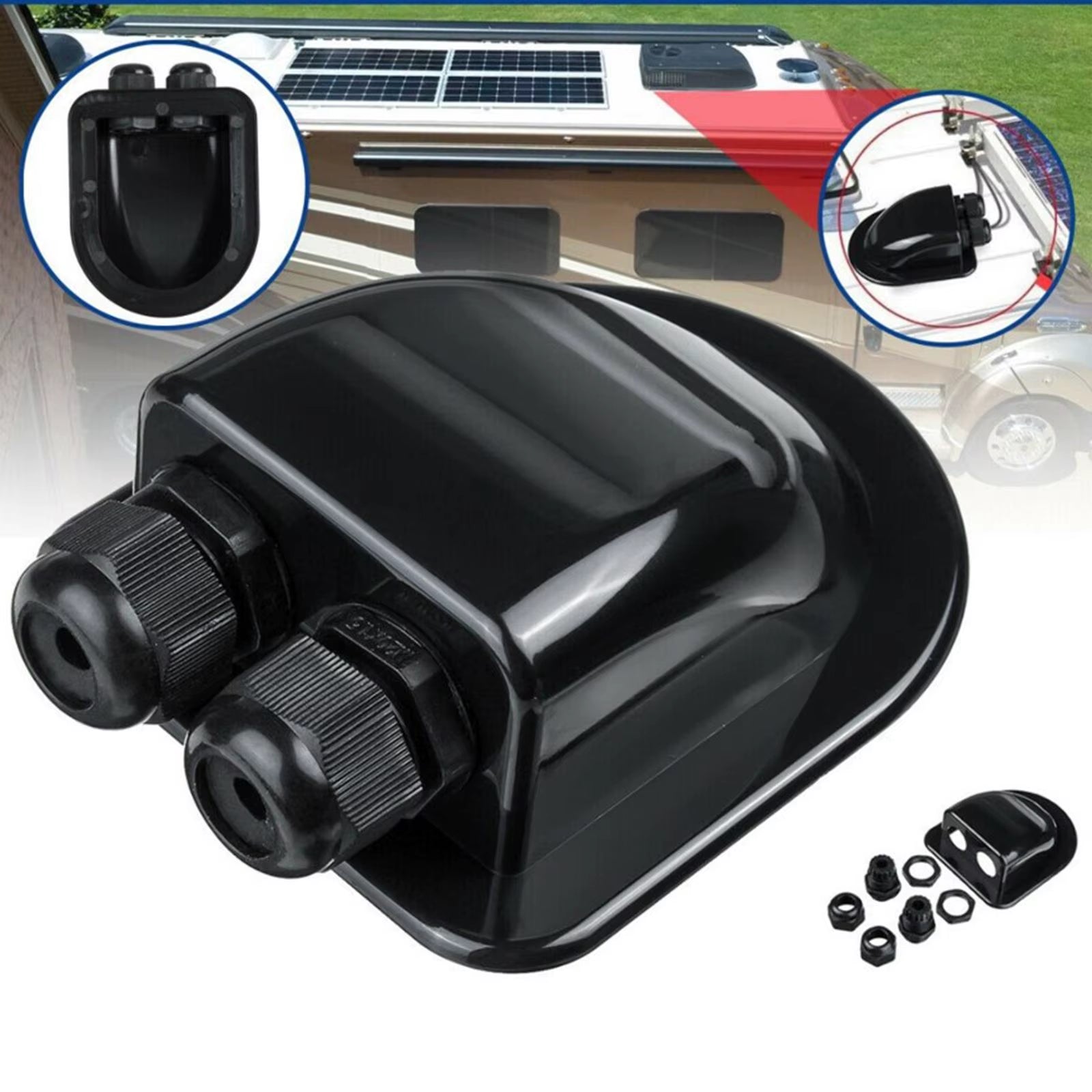 Cable Entry Gland ABS Roof Solar Panel Fits for RV Camping Solar Panels