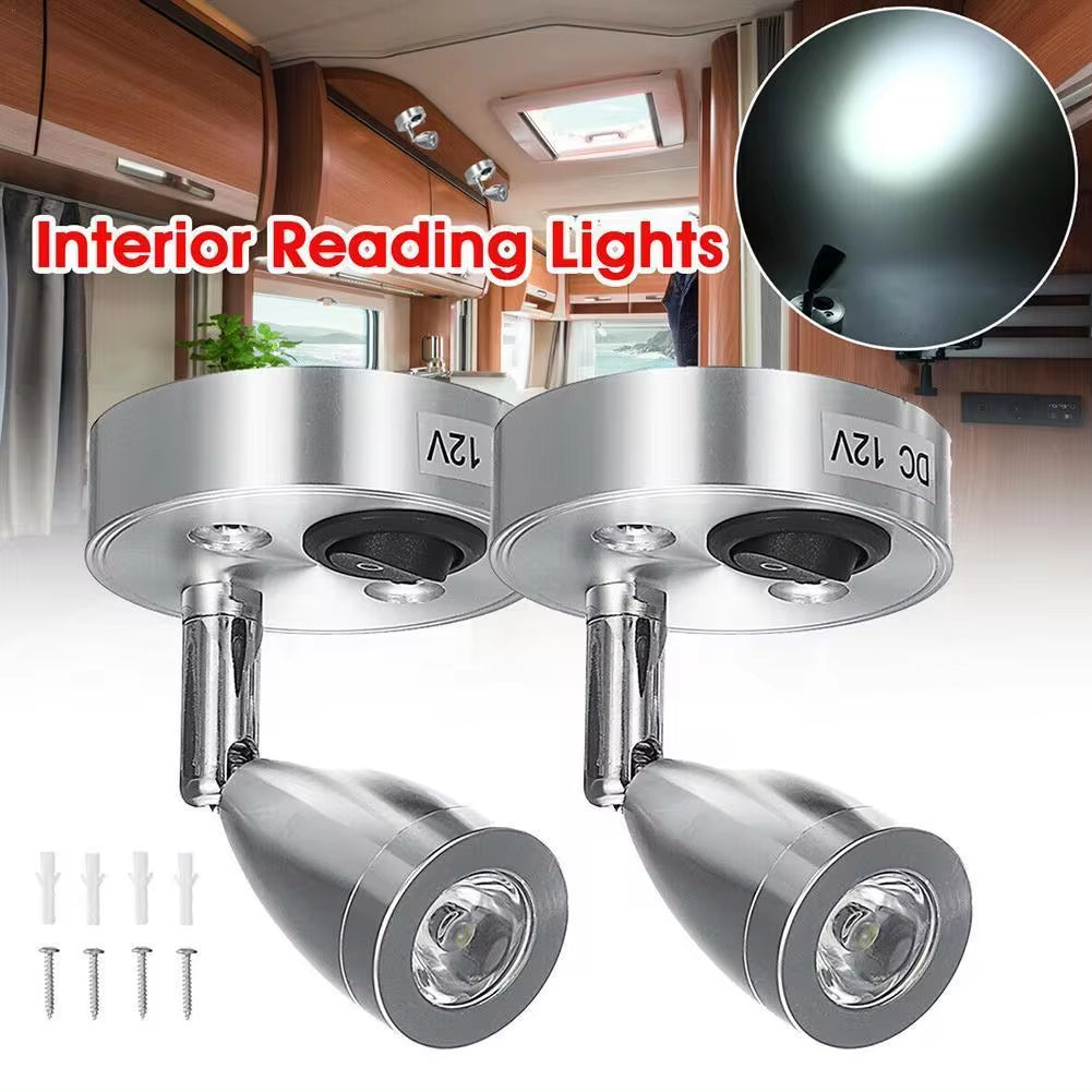 12V LED Interior Reading Lights Campervan Boat Wireless Portable Auto Interior Lamp Rv Camper Accessories
