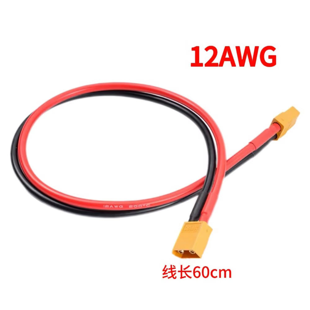 XT60 12AWG Parallel Battery Connector Male/Female Cable Dual Extension 40CM/60CM Silicone Wire for RC Battery Motor