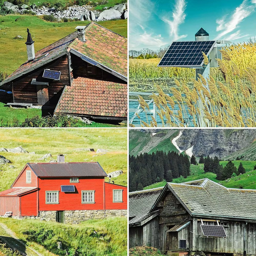 200W Glass Solar Panel and 150W Rigid Photovoltaic Solar Panel System for Balcony Home Charging Battery Outdoor Power Supply